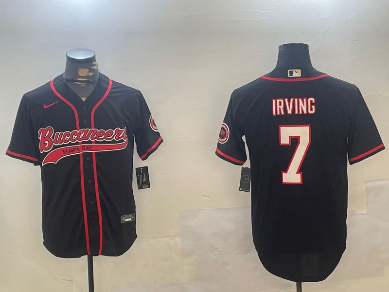 Men Tampa Bay Buccaneers #7 Irving Black Joint Name 2024 Nike Limited NFL Jersey style 1